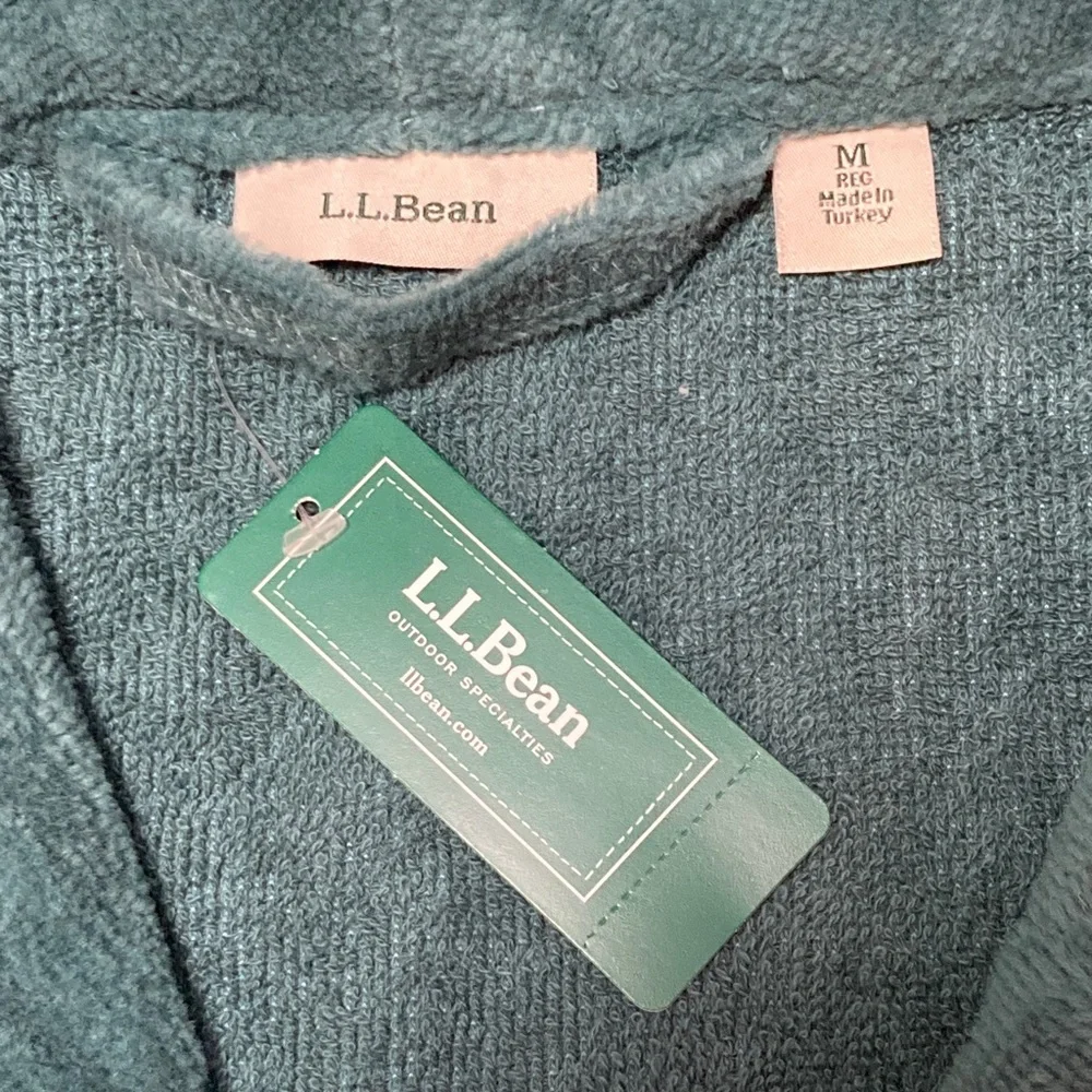 L.L. Bean Teal Terry Cloth Robe Women’s Medium - Picture 2 of 6